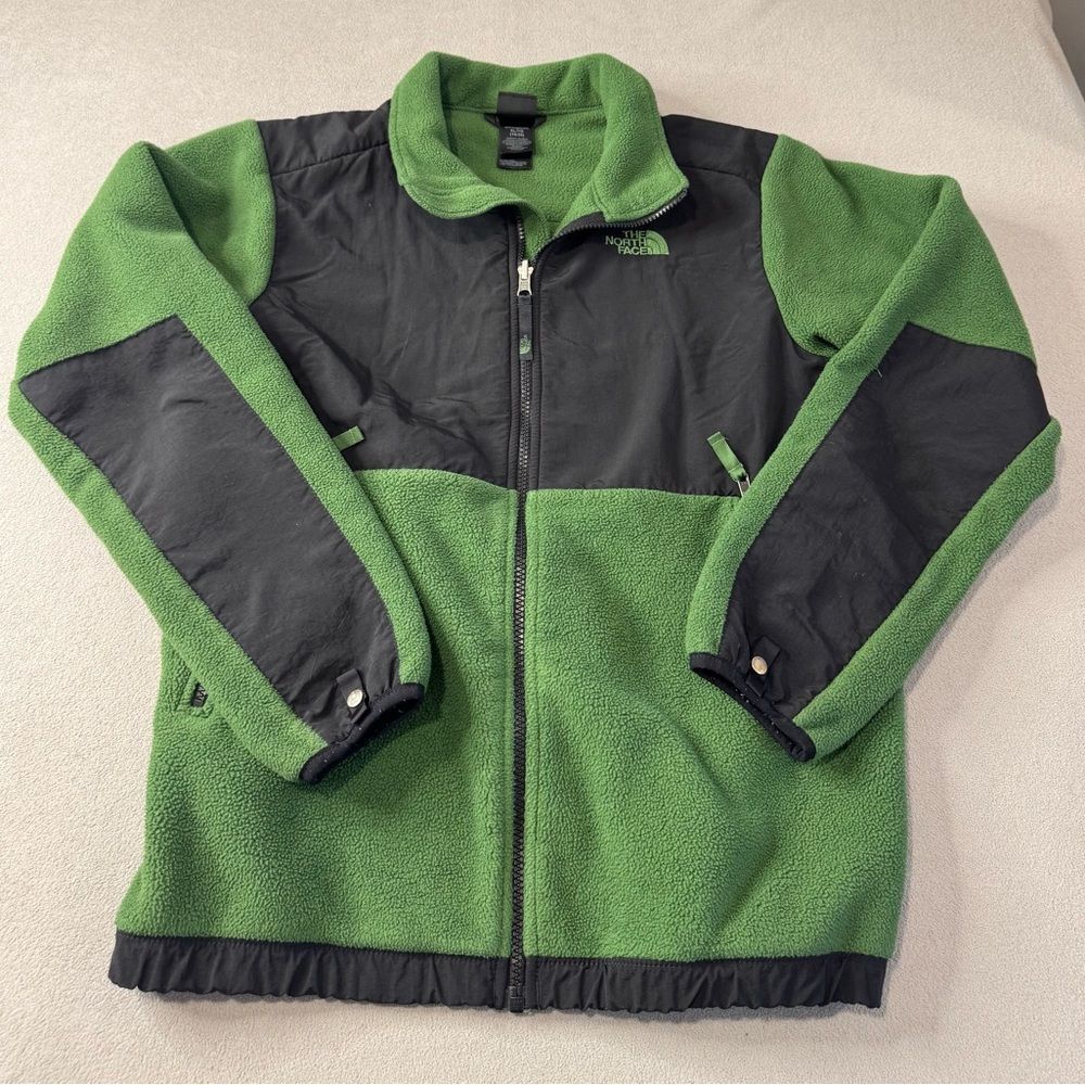 The North Face Boys Jacket Boys Medium Green Denali Fleece Size XL